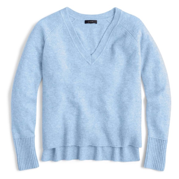 J. Crew Sweaters - NEW J. Crew Supersoft V-Neck Sweater Heather Blue